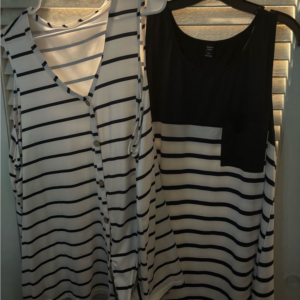 SHEIN curve NWOT set of two tanks 4XL